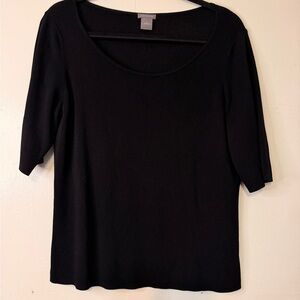 Ann Taylor Classic Black Short Sleeve Top